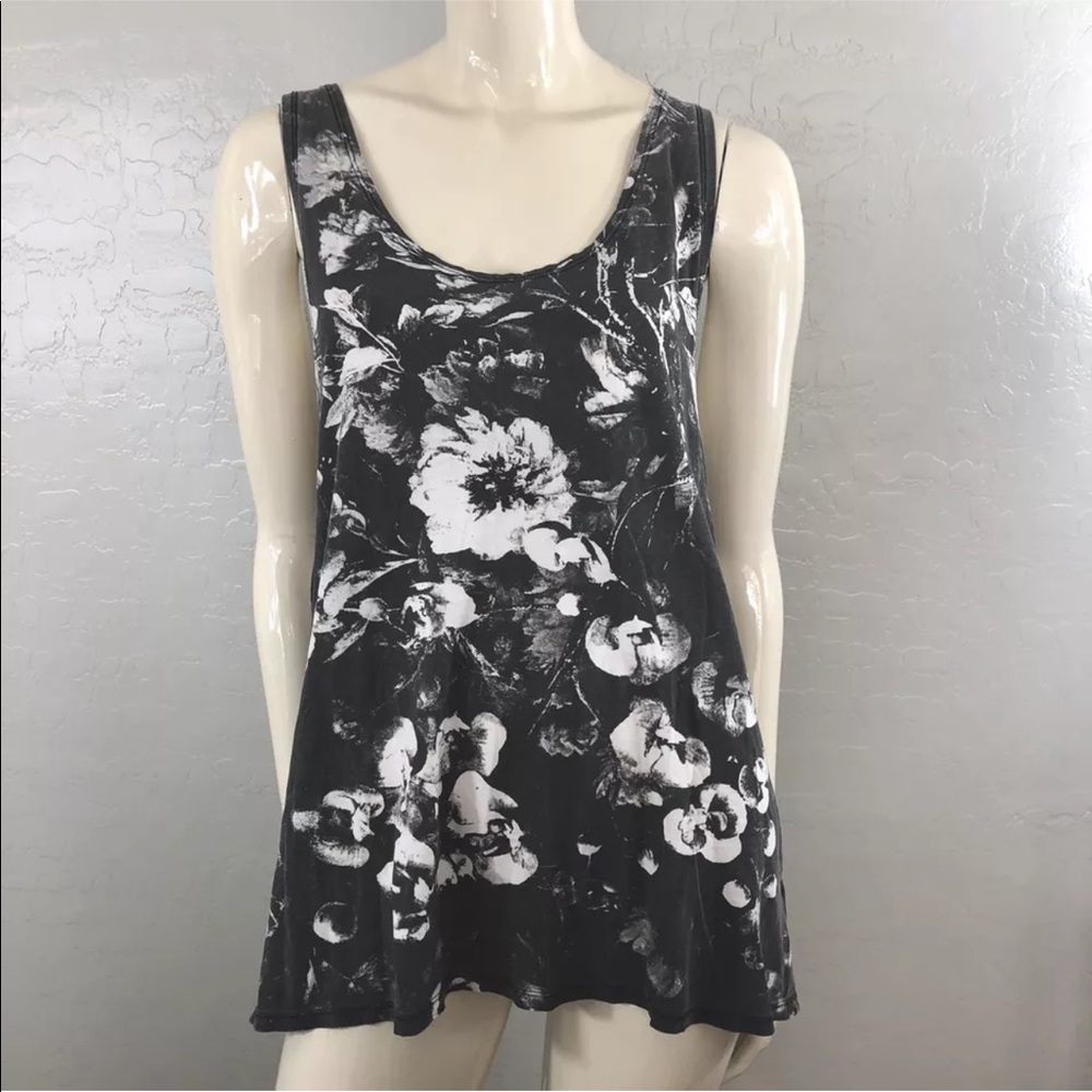 H&M Divided Floral Print Razor Back Tank Top